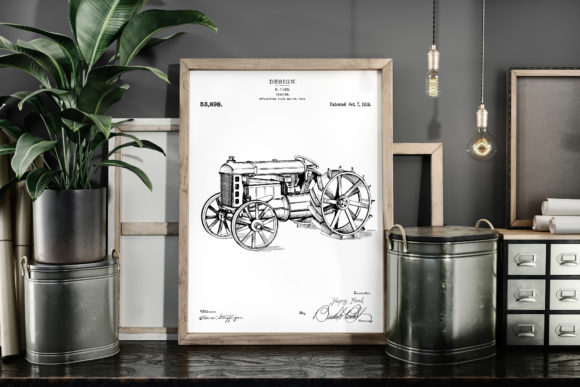Download Tractor 1919 Vintage Patent Art Poster - 1919 Collection