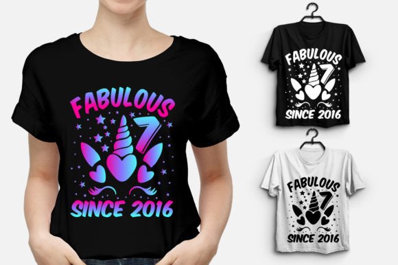 Download Fabulous 7 Since 2016 Unicorn Birthday - 2016 Collection
