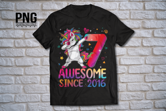 Download 7th Birthday Unicorn Awesome Since 2016 - 2016 Collection